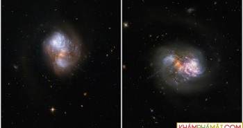 Hình ảnh ngoạn mục khi 2 thiên hà sáp nhập với nhau từ kính viễn vọng Hubble