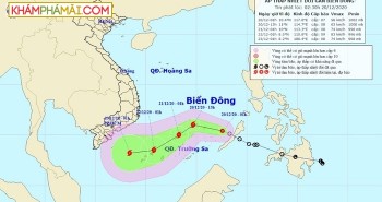 Áp thấp nhiệt đới đi vào Biển Đông, sắp mạnh thành bão số 14