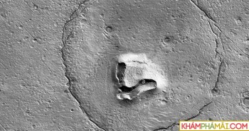 Tàu của NASA chụp được "mặt gấu" trên Hỏa tinh