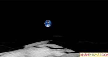 Hình ảnh Trái đất nhìn từ cực nam Mặt trăng